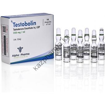 Testobolin (Тестостерон энантат) Alpha Pharma 10 ампул по 1мл (1амп 250 мг) - Шымкент