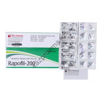 Модафинил Rapofil 200 10 таблеток (1таб/200 мг) - Шымкент